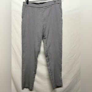 Dalia Black & White Checkered Stretch Pull-On Pants - Women’s Size 8 Rayon Blend